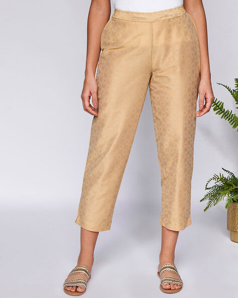 Floral Print Pants with Elasticated Waist Price in India