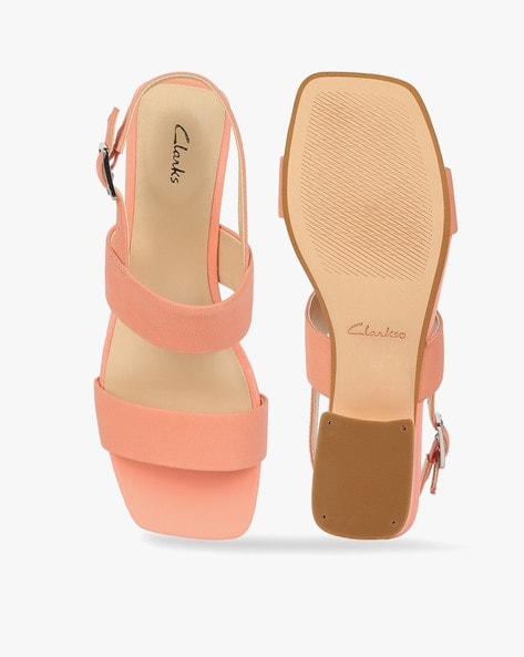 Glamorous Neon Pink Barely There Block Heeled Sandals-orange | Lyst