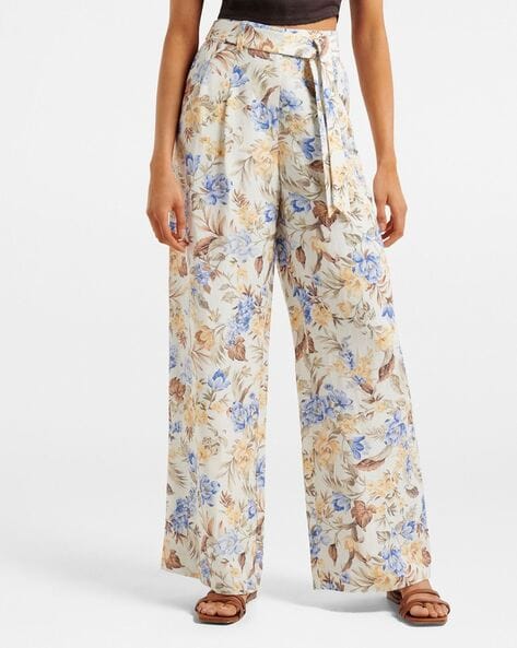 Buy Ted Baker Women White Floral Print Tapered Leg Trousers Online  861345   The Collective