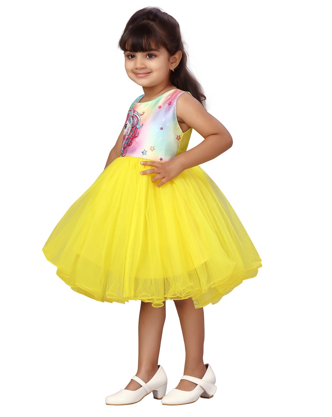 Buy Yellow Dresses & Frocks for Girls by MUHURATAM Online | Ajio.com