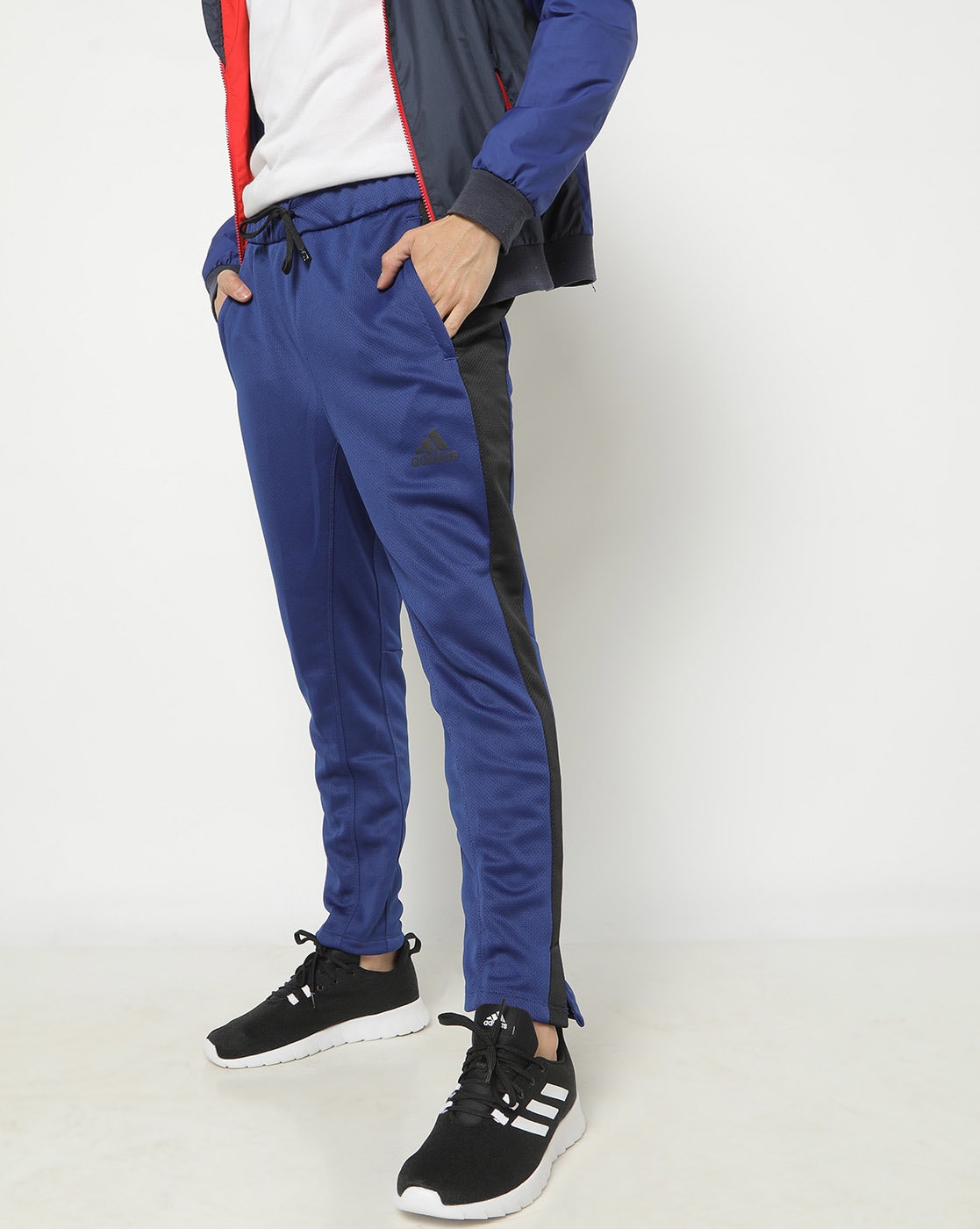 Straight Track Pants with Contrast Taping