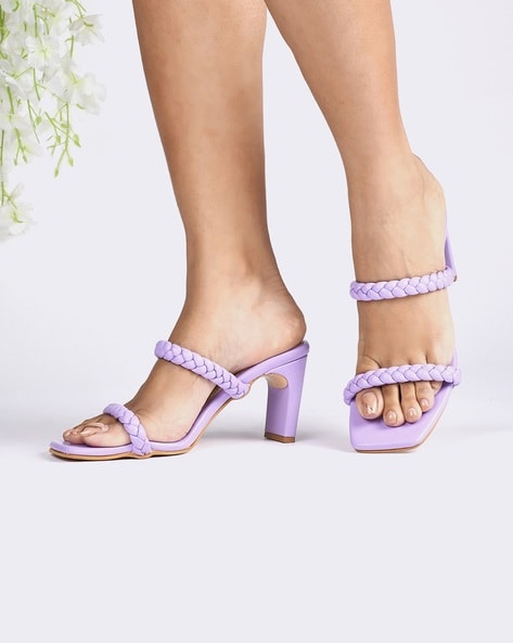 Noelle Heel in Purple. Revolve Women Shoes High Heels Heels Heeled Sandals 