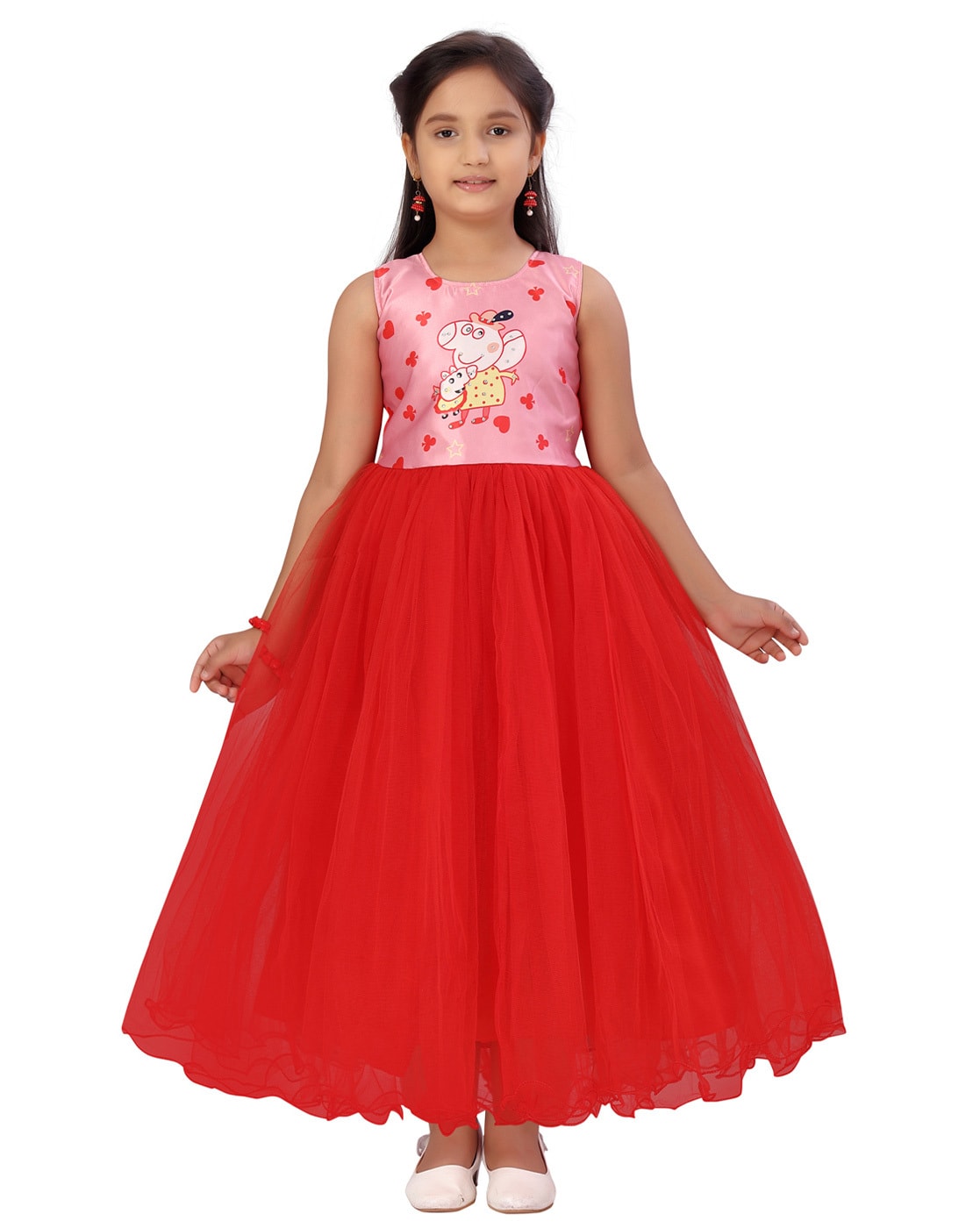 Georgette Floral Baby Pink Girls Gown, 10 Years at Rs 680 in Mumbai | ID:  24318306791