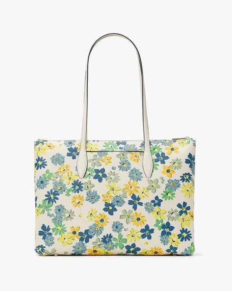 All Day Floral Medley Large Zip Top Tote