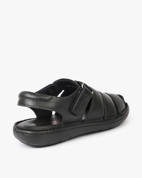 Johnston & Murphy Men's Size 9 1/2 Fisherman Leather Sandals 1388 Black |  eBay