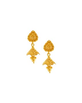p.c. chandra jewellers Yellow Gold Jhumka Earrings-picture-13