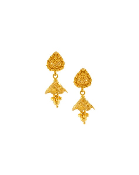 P.C. Chandra Jewellers 22k (916) Yellow Gold Stud Earrings for Women - 2.98  Grams : Amazon.in: Fashion