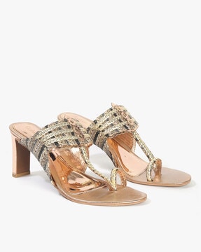 catwalk rose gold sandals