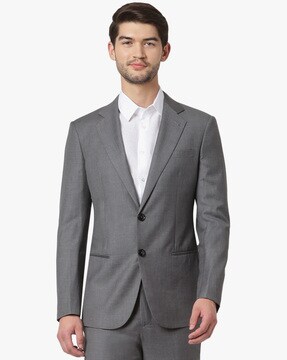 Buy GIORGIO ARMANI Regular Fit 2-piece Suit Set | Grey Color Men | AJIO LUXE