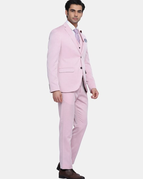 Men Pink Cotton 3 Piece Suit at Rs 5500/piece | Men Cotton Suit in  Najibabad | ID: 27094755848