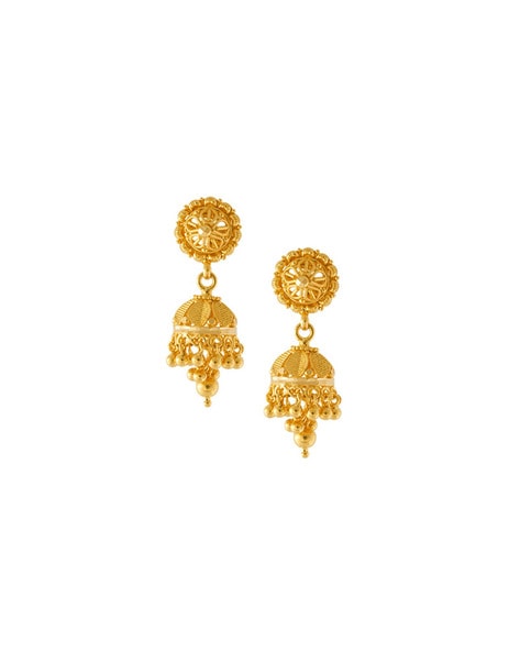 Endearing 22K Kolkata Gold Drop Earrings