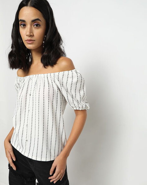 Off White Tops for Women by Fig Online Ajio.com