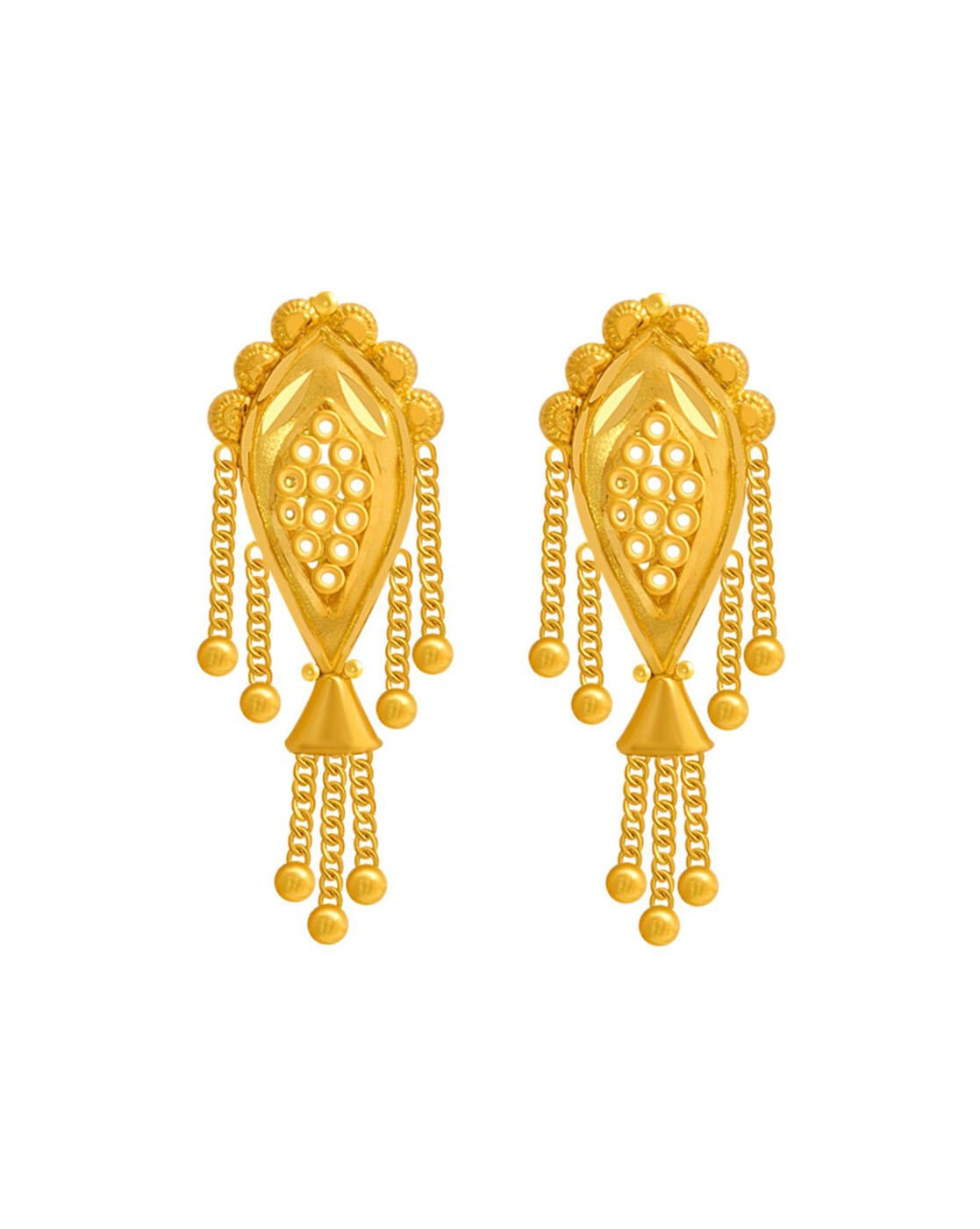 Jhumki Golden Gold Plated Earrings at Rs 200/piece in Kolkata | ID:  23220118830