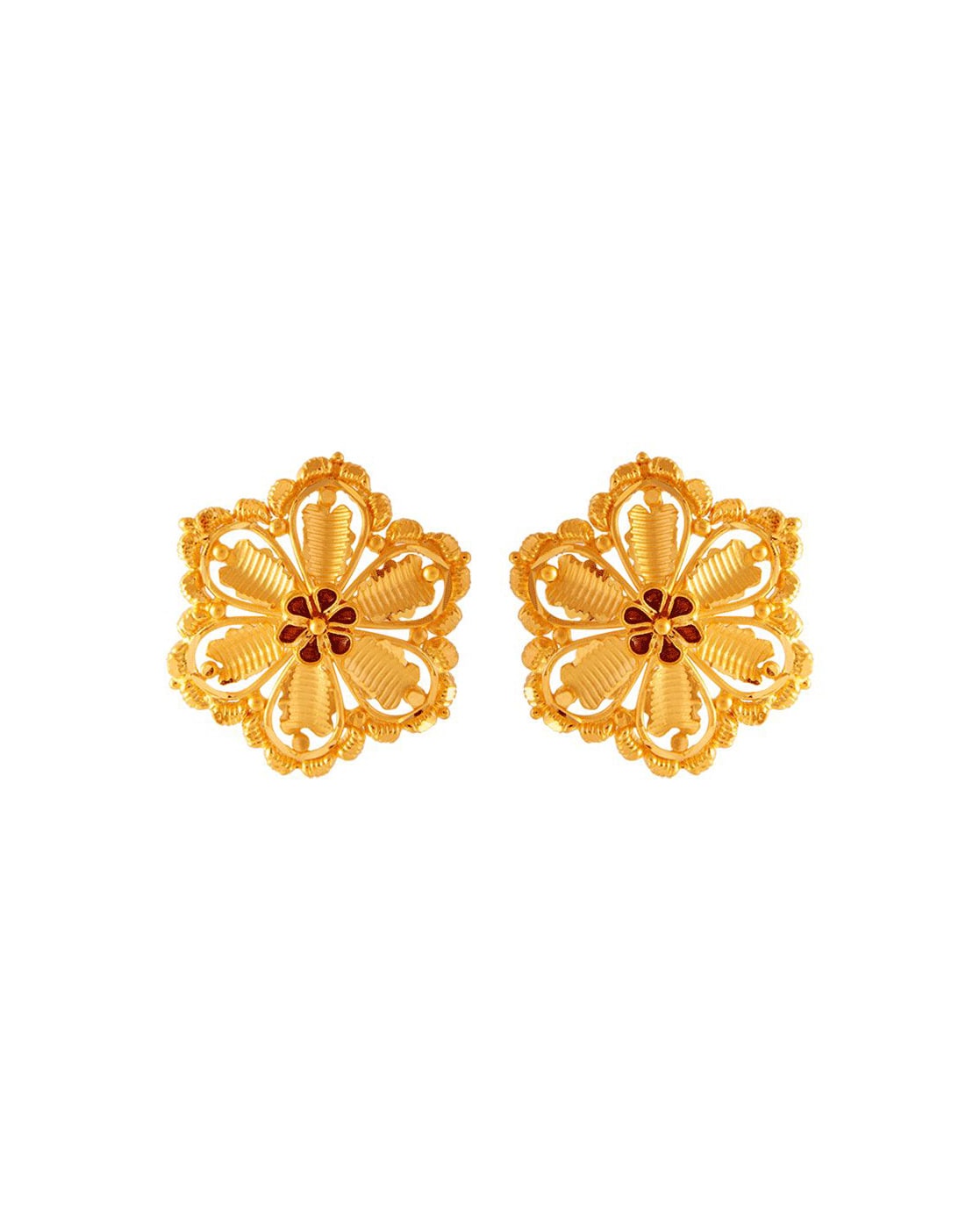 Flower Stud Gold Earring | PC Chandra earrings