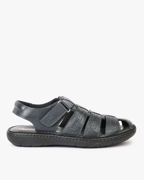 Navy discount leather sandals