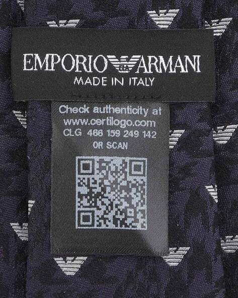 Buy EMPORIO ARMANI Printed Silk Tie Blue Color Men AJIO LUXE