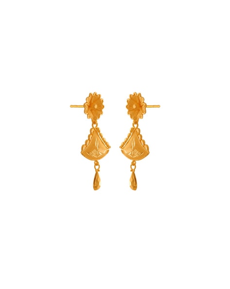 Buy WHP Captivating Rosica Gold Earrings For Girls & Women, 22KT (916) BIS  Hallmark Pure Gold, Women's Jewellery, Fashion Accessories For Women,  Anniversary Gift, Simple Earrings For Women at Amazon.in