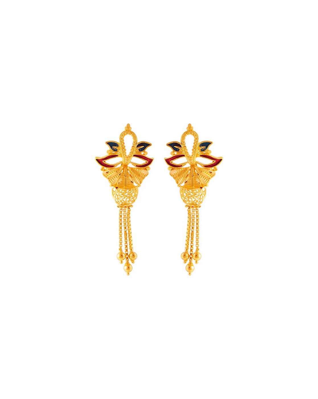 Buy stunning diamond Stud Earrings of 18KT Rose Gold from PC Chandra.