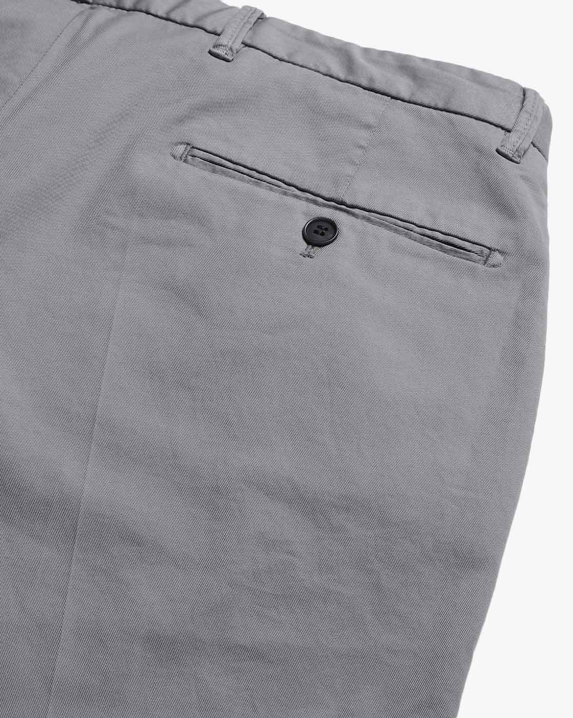 Buy GIORGIO ARMANI Flat-Front Relaxed Fit Trousers | Grey