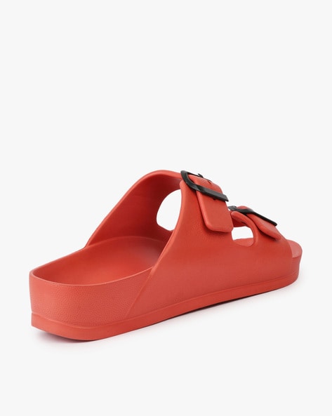 Red two strap sandals new arrivals