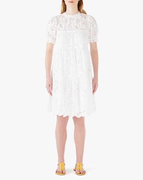 kate spade leaf lace shift dress