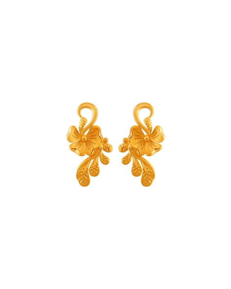 PC Chandra Jewellers 22KT Yellow Gold Jhumki Earrings for Women   Amazonin Fashion