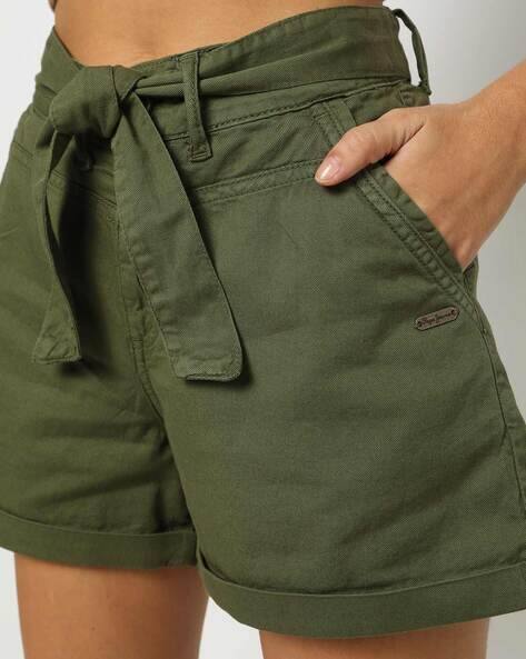 Shorts with Waist Tie-Up