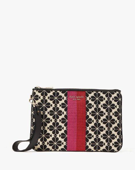 Buy KATE SPADE Spade Flower Jacquard Striped Pouch Wristlet 