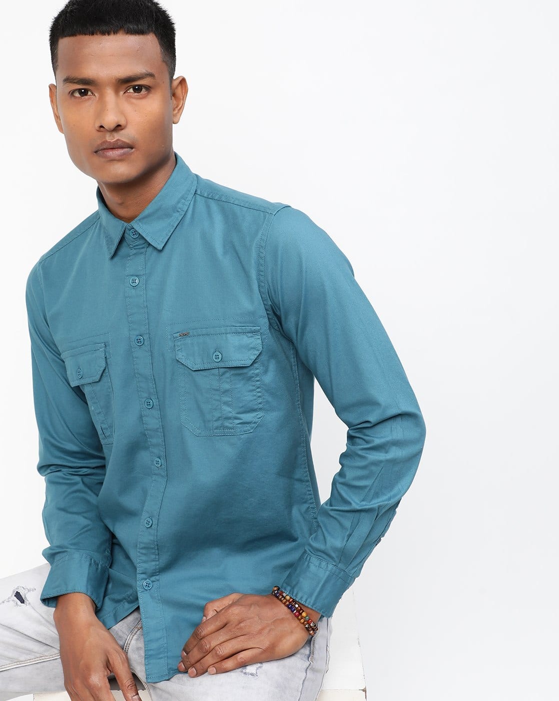 Buy Teal Shirts for Men by Pepe Jeans 