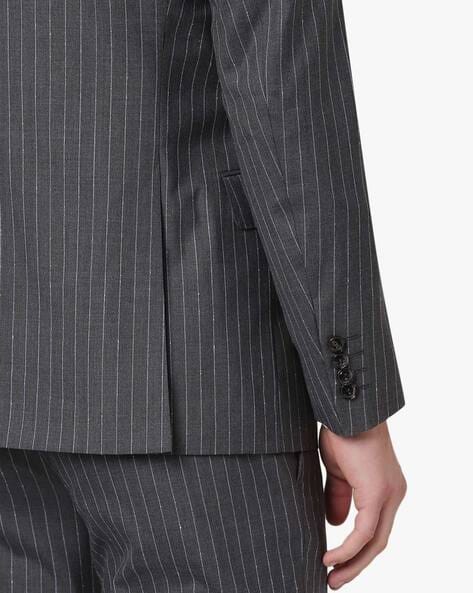 Grey Chalk-Striped Suit