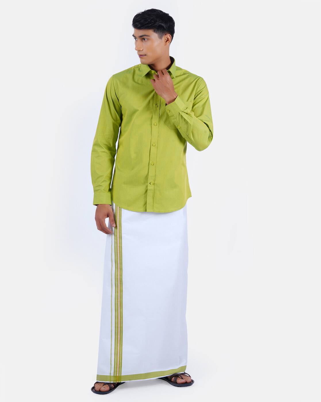 Buy Parrot Green Ethnic Suit Sets for 