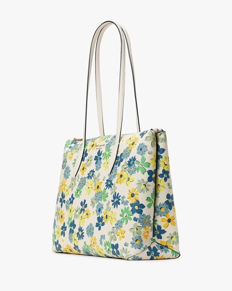 All Day Floral Medley Large Zip Top Tote