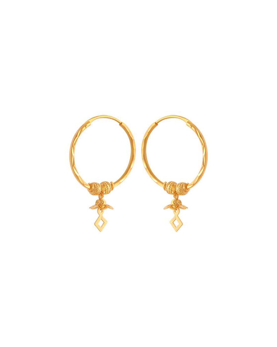 Buy Gold Design One Gram Gold Plated Impon Earrings Daily Use Kal Thodu