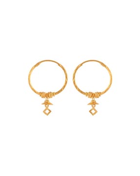 Buy Gold Hoop Type Gold Earrings For Daily Wear ER2175