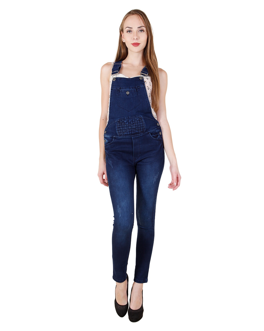 Mid Wash Dungarees - Matalan