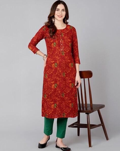 Printed Straight Kurti