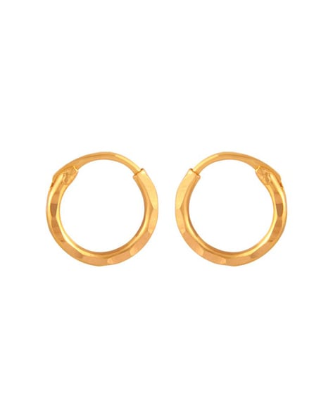 Gold Hoop Earrings | Gold jewelry earrings, Indian gold jewellery design, Gold  hoop earrings
