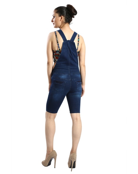 Light Blue Demin Ladies Denim Short Dungarees at Rs 545/piece in New Delhi  | ID: 14887677162