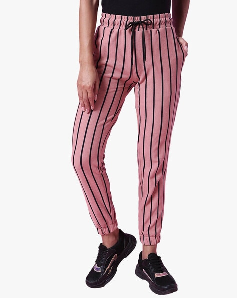 Womens discount striped joggers