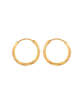 p.c. chandra jewellers Yellow Gold Hoop Earrings-picture-13