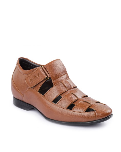 BXXY Black Height Increasing Synthetic Leather Roman Sandals For Men :  Amazon.in: Fashion