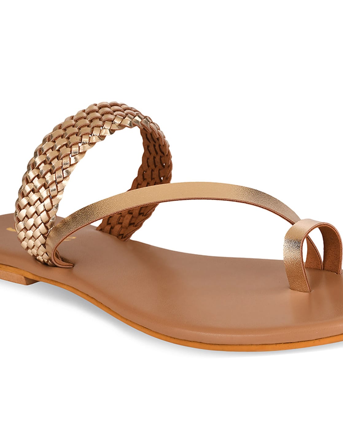 Purvai Gold & Silver Multi-Strap Sandals