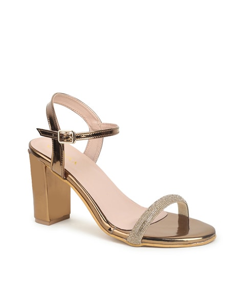 Buy Helenni Crystal Embellished Heeled Sandals Gold | Ted Baker KSA