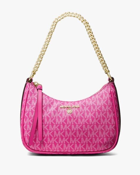 Buy Michael Kors Jet Set Charm Logo Print Shoulder Bag, Pink Color Women