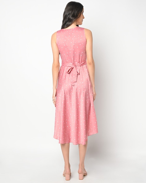 blush pink a line dress