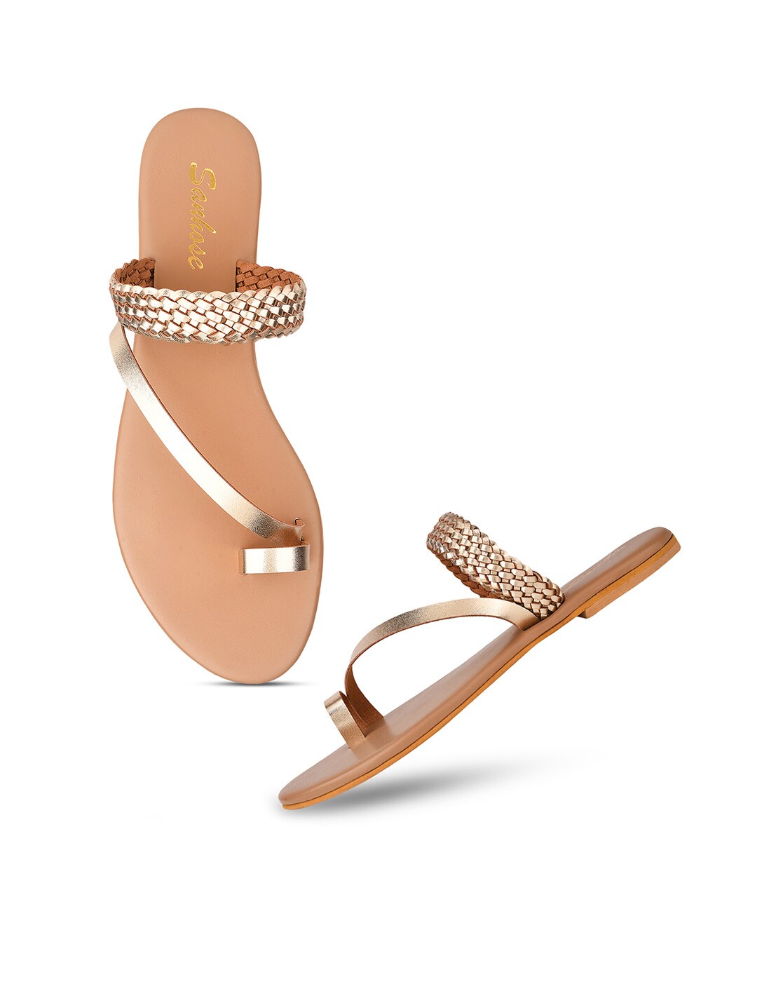 Buy Signature Sole Golden Toe Ring Sandals Online at Best Prices in India -  JioMart.