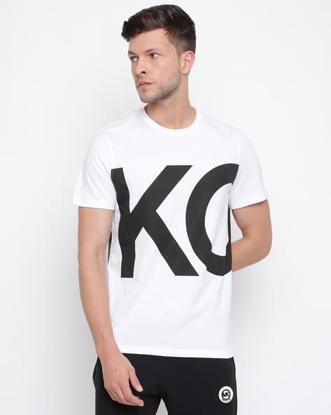 Buy Michael Kors Logo Print Crew-Neck T-shirt | White Color