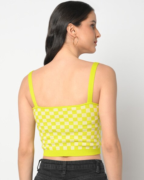 Yellow hot sale strappy top