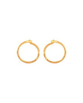 p.c. chandra jewellers Yellow Gold Huggie Earrings-picture-51