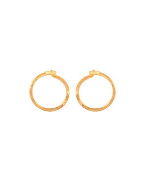 18ct White Gold Huggie Hoop Earrings – Linneys Jewellery